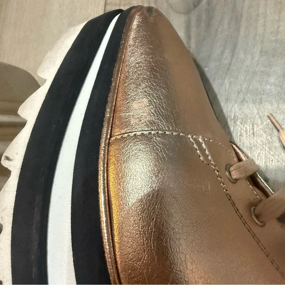 Stella McCartney Metallic Rose Gold ‘Elyse’ Platform Mules - Picture 8 of 11